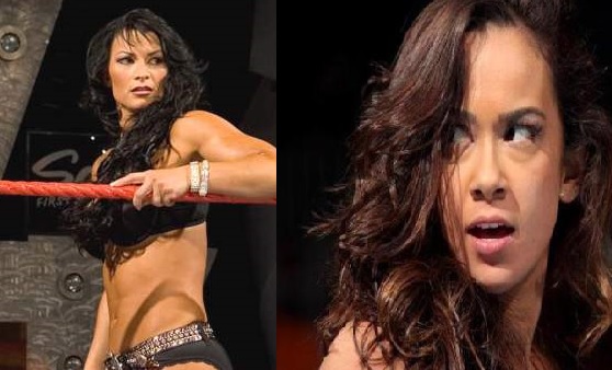 Victoria (left) vs. AJ Lee (right)