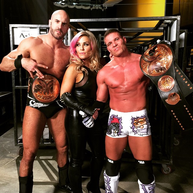 Tag Team - Kidd and Cesaro with Natalya